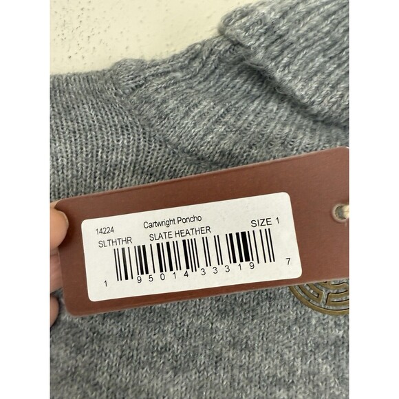 XCVI Cartwright Poncho Size 1 S/M Slate Grey Turtleneck Oversized NWT - Picture 6 of 6